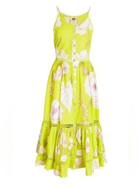 FARM Rio Garden Cotton Midi Dress
